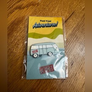 NIP Perfect Bar Fuel Your Adventure Camper Van Enamel Pin